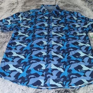 NWT American Rag short sleeve button front size Large